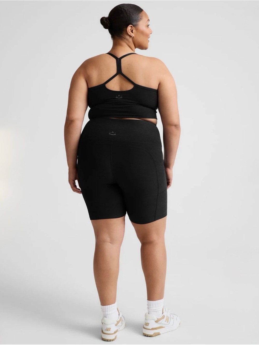 Beyond Yoga Black High-Rise Bike Spacedye Shorts